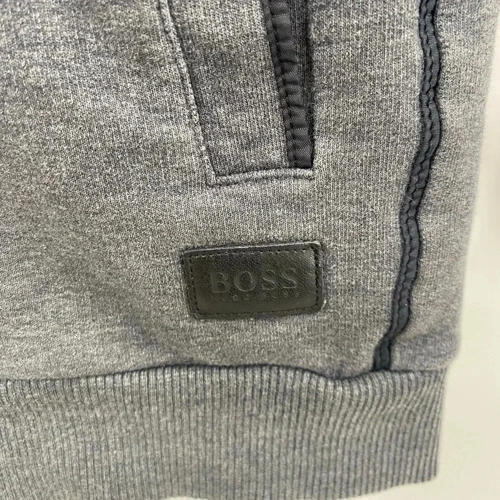 Hugo Boss Full Zip Mock Neck Sweater Grey Sz M Mens Fashion
